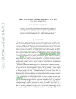 Fano schemes of generic intersections and machine learning