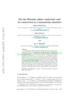On the Hermite spline conjecture and its connection to k-monotone
  densities