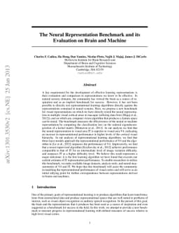 The Neural Representation Benchmark and its Evaluation on Brain and
  Machine