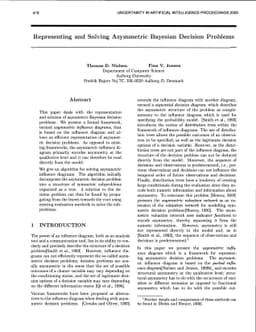 Representing and Solving Asymmetric Bayesian Decision Problems