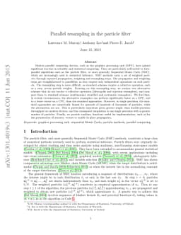 Parallel resampling in the particle filter