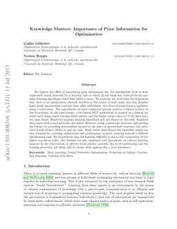 Knowledge Matters: Importance of Prior Information for Optimization
