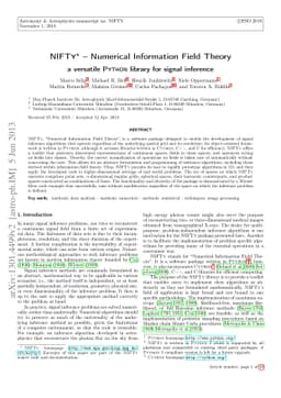 NIFTY - Numerical Information Field Theory - a versatile Python library
  for signal inference