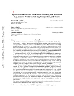 Sparse/Robust Estimation and Kalman Smoothing with Nonsmooth Log-Concave
  Densities: Modeling, Computation, and Theory