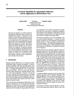 A General Algorithm for Approximate Inference and its Application to
  Hybrid Bayes Nets