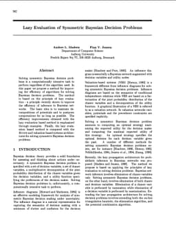 Lazy Evaluation of Symmetric Bayesian Decision Problems