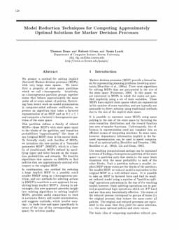 Model Reduction Techniques for Computing Approximately Optimal Solutions
  for Markov Decision Processes