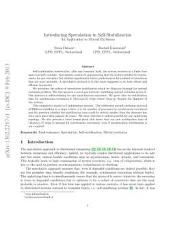 Introducing Speculation in Self-Stabilization - An Application to Mutual
  Exclusion