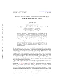 Latent Self-Exciting Point Process Model for Spatial-Temporal Networks