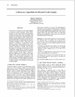 A Discovery Algorithm for Directed Cyclic Graphs