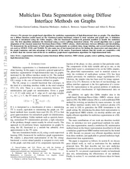 Multiclass Data Segmentation using Diffuse Interface Methods on Graphs