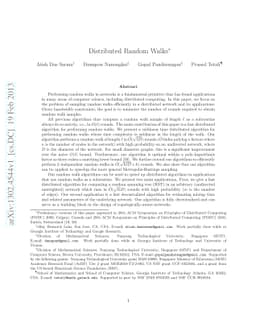 Distributed Random Walks