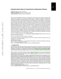 Exploiting Social Tags for Cross-Domain Collaborative Filtering