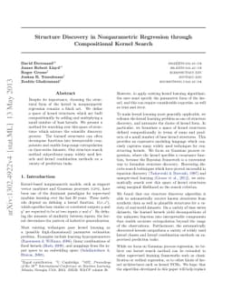 Structure Discovery in Nonparametric Regression through Compositional
  Kernel Search
