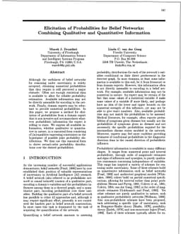 Elicitation of Probabilities for Belief Networks: Combining Qualitative
  and Quantitative Information