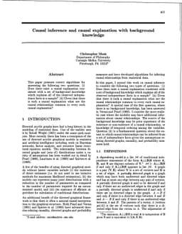 Causal Inference and Causal Explanation with Background Knowledge