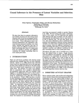 Causal Inference in the Presence of Latent Variables and Selection Bias