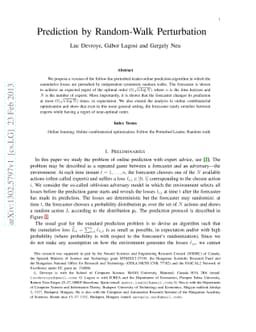 Prediction by Random-Walk Perturbation