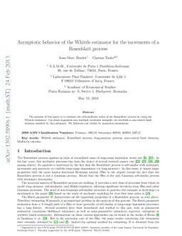 Asymptotic behavior of the Whittle estimator for the increments of a
  Rosenblatt process
