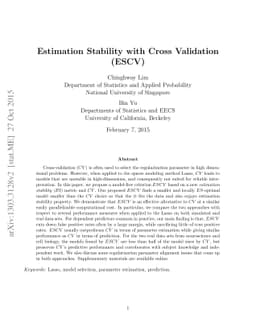Estimation Stability with Cross Validation (ESCV)