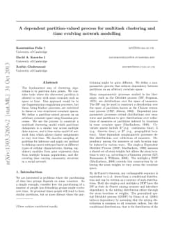 A dependent partition-valued process for multitask clustering and time
  evolving network modelling