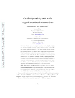 On the sphericity test with large-dimensional observations
