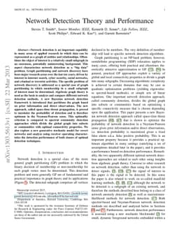 Network Detection Theory and Performance