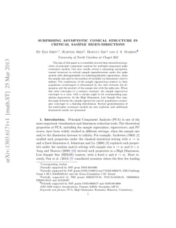 Surprising Asymptotic Conical Structure in Critical Sample
  Eigen-Directions