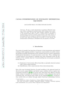 Causal interpretation of stochastic differential equations