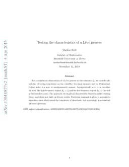 Testing the characteristics of a Lévy process