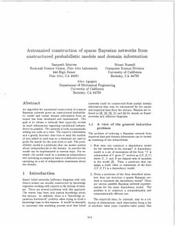 Automated Construction of Sparse Bayesian Networks from Unstructured
  Probabilistic Models and Domain Information