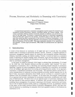 Process, Structure, and Modularity in Reasoning with Uncertainty