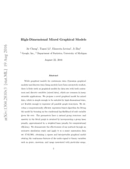 High-dimensional Mixed Graphical Models