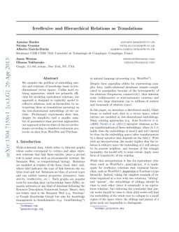 Irreflexive and Hierarchical Relations as Translations