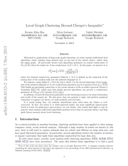 Local Graph Clustering Beyond Cheeger's Inequality