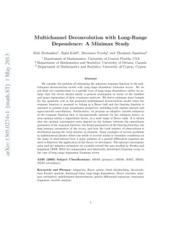 Multichannel Deconvolution with Long-Range Dependence: A Minimax Study