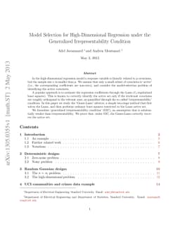 Model Selection for High-Dimensional Regression under the Generalized
  Irrepresentability Condition