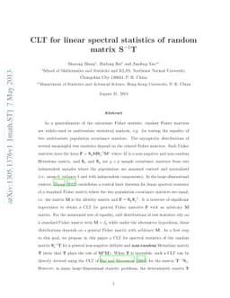 CLT for linear spectral statistics of random matrix $S^{-1}T$