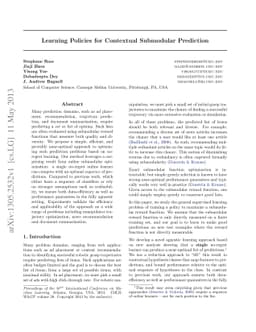 Learning Policies for Contextual Submodular Prediction
