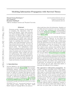 Modeling Information Propagation with Survival Theory