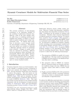 Dynamic Covariance Models for Multivariate Financial Time Series