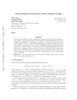Out-of-sample Extension for Latent Position Graphs