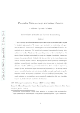 Parametric Stein operators and variance bounds