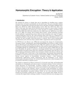 Homomorphic Encryption: Theory & Applications