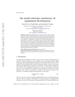 On model selection consistency of regularized M-estimators