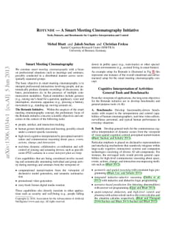 ROTUNDE - A Smart Meeting Cinematography Initiative: Tools, Datasets,
  and Benchmarks for Cognitive Interpretation and Control
