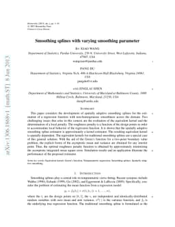Smoothing splines with varying smoothing parameter