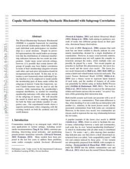 Copula Mixed-Membership Stochastic Blockmodel for Intra-Subgroup
  Correlations