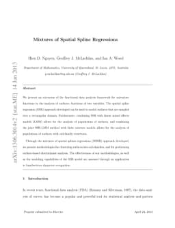 Mixtures of Spatial Spline Regressions