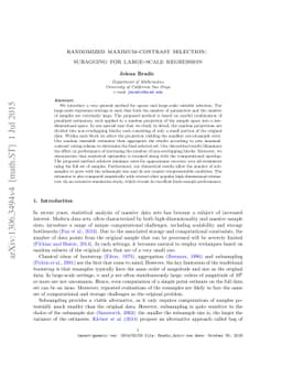 Randomized maximum-contrast selection: subagging for large-scale
  regression